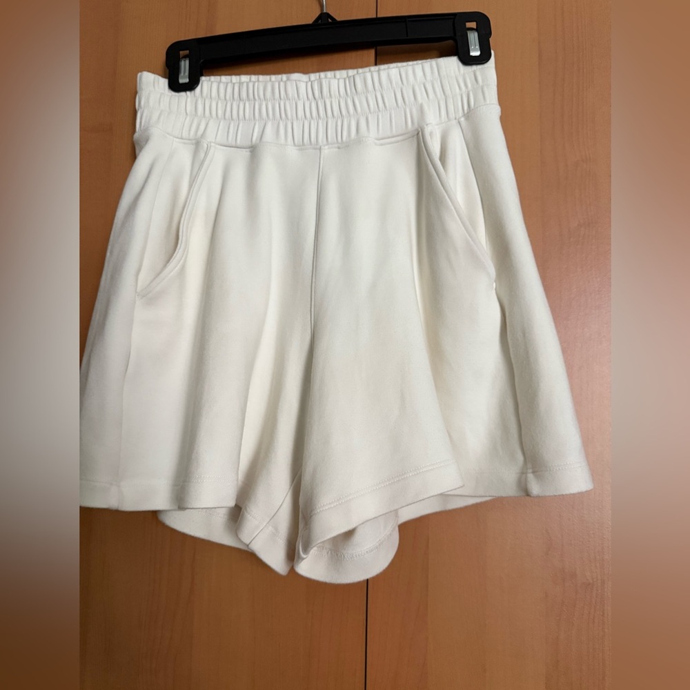 AYR Cream High Waist Shorts